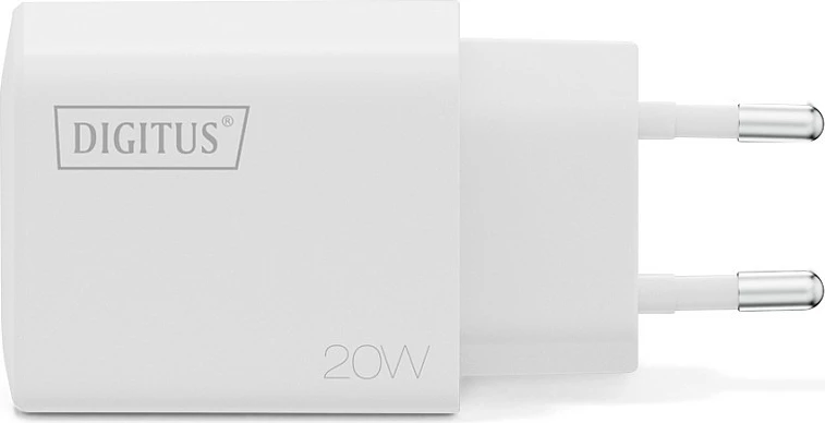 Karikues USB Digitus 20W, 1x USB-C, 1x USB-A, i bardhë