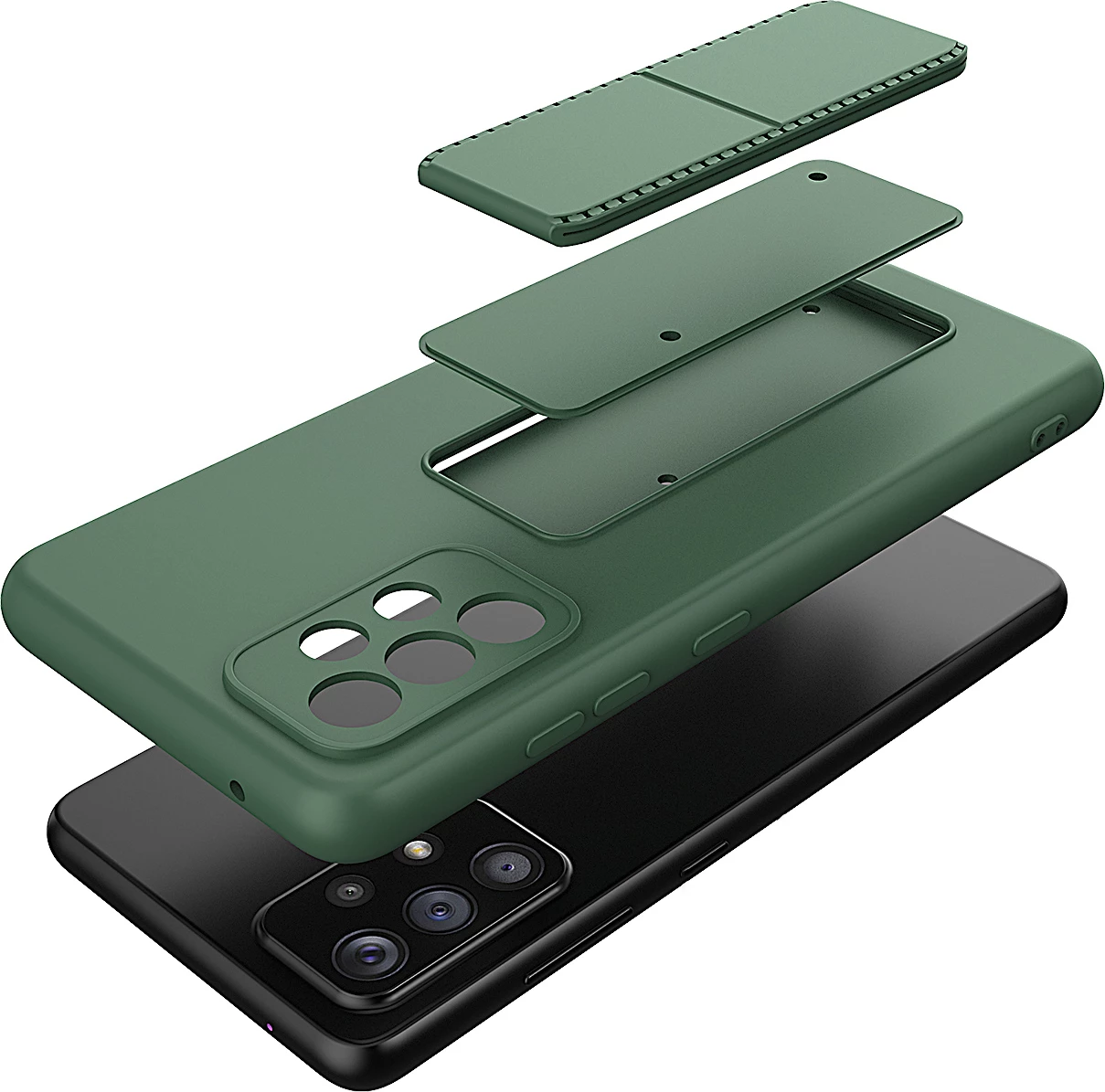 Mbështjellës Wozinsky Kickstand Case për Samsung Galaxy A13 5G, silikon, i kuq