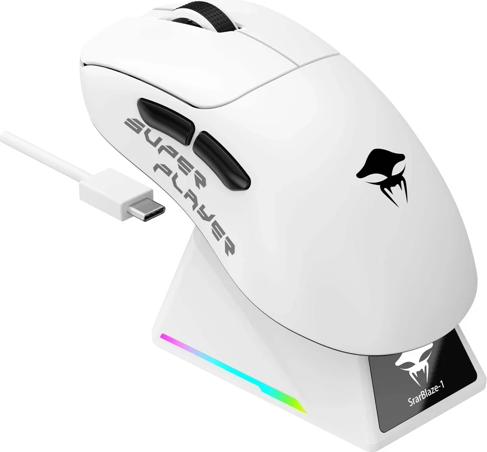Maus gaming HAVIT StarBlaze-1, me ose pa kabllo, 26000 DPI, i bardhë dhe i zi