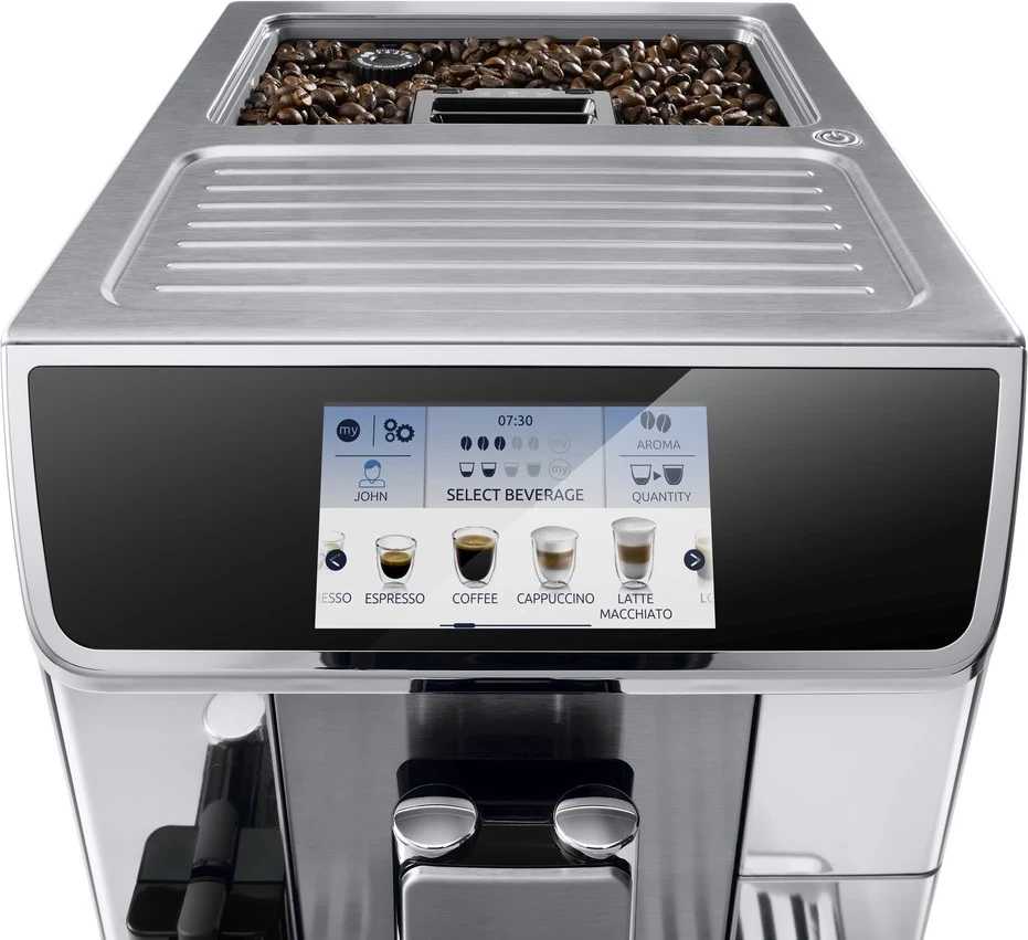 Aparat kafeje automatik DeLonghi PrimaDonna Elite ECAM 650.75.MS 1450W, argjend/zezë
