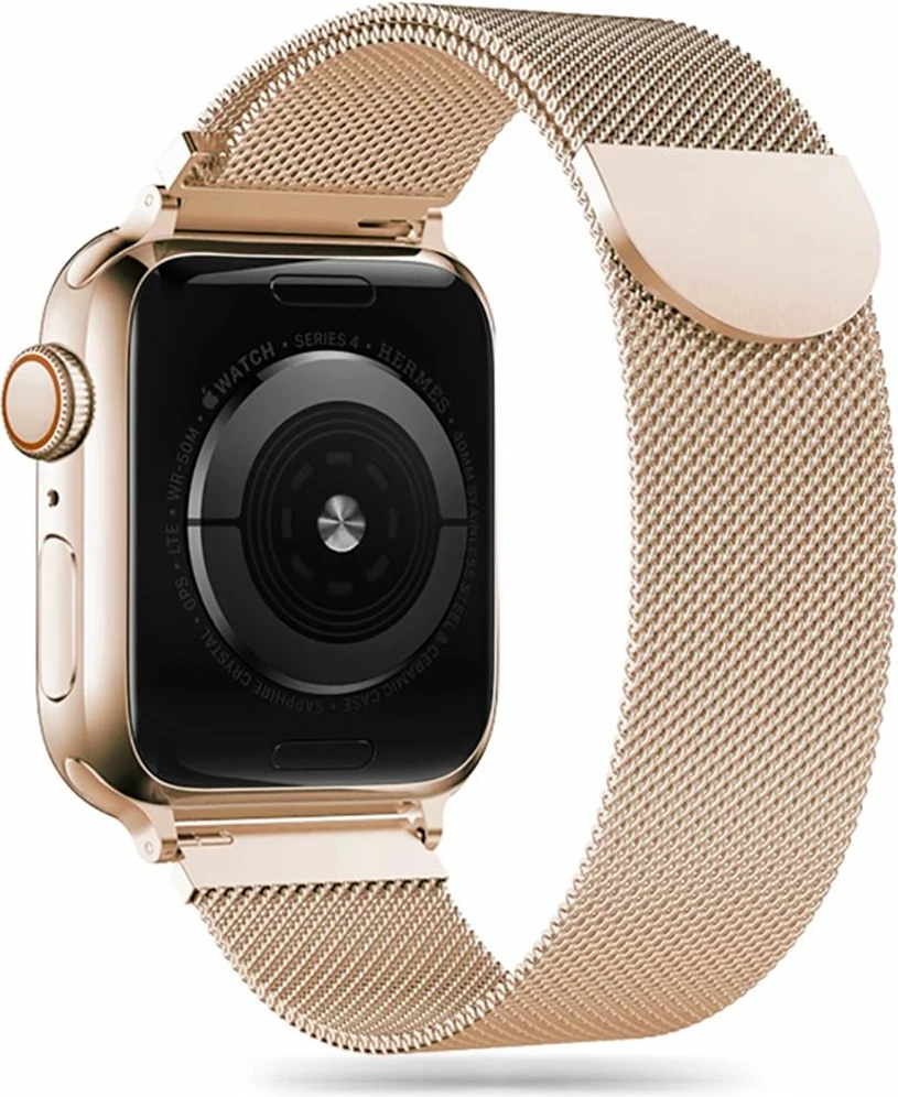 Rrip çeliku për Apple Watch Tech-Protect MilaneseBand, 42/44/45/49 mm, Gold