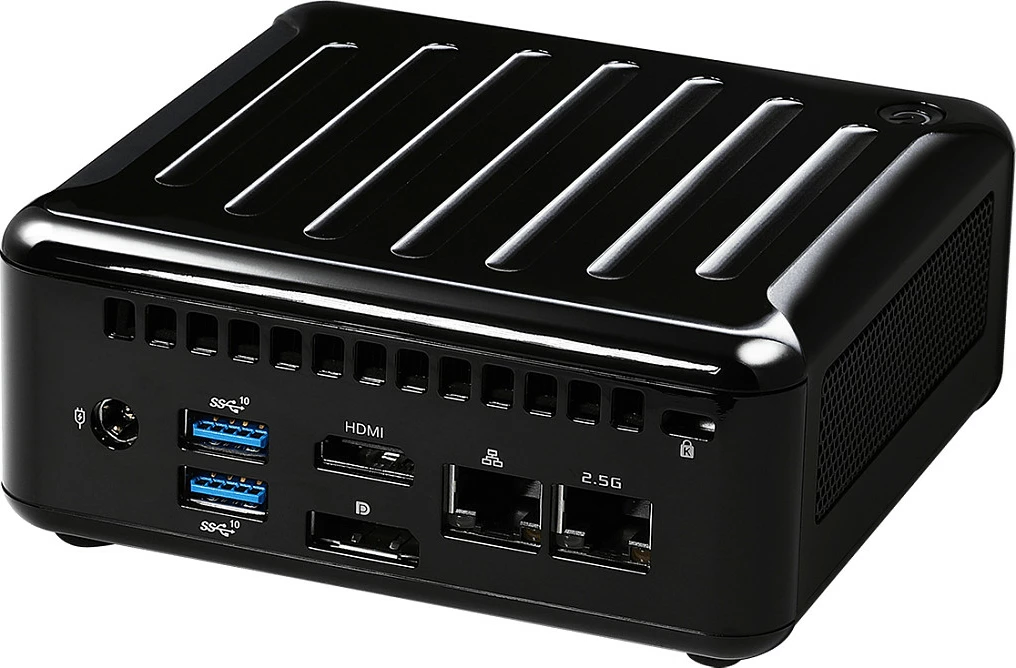 Mini kompjuter barebone ASRock NUC BOX-1165G7, 0.6L, 2x LAN, 2x HDMI, DP 1.4, M.2/SATA, deri 64GB RAM, i zi