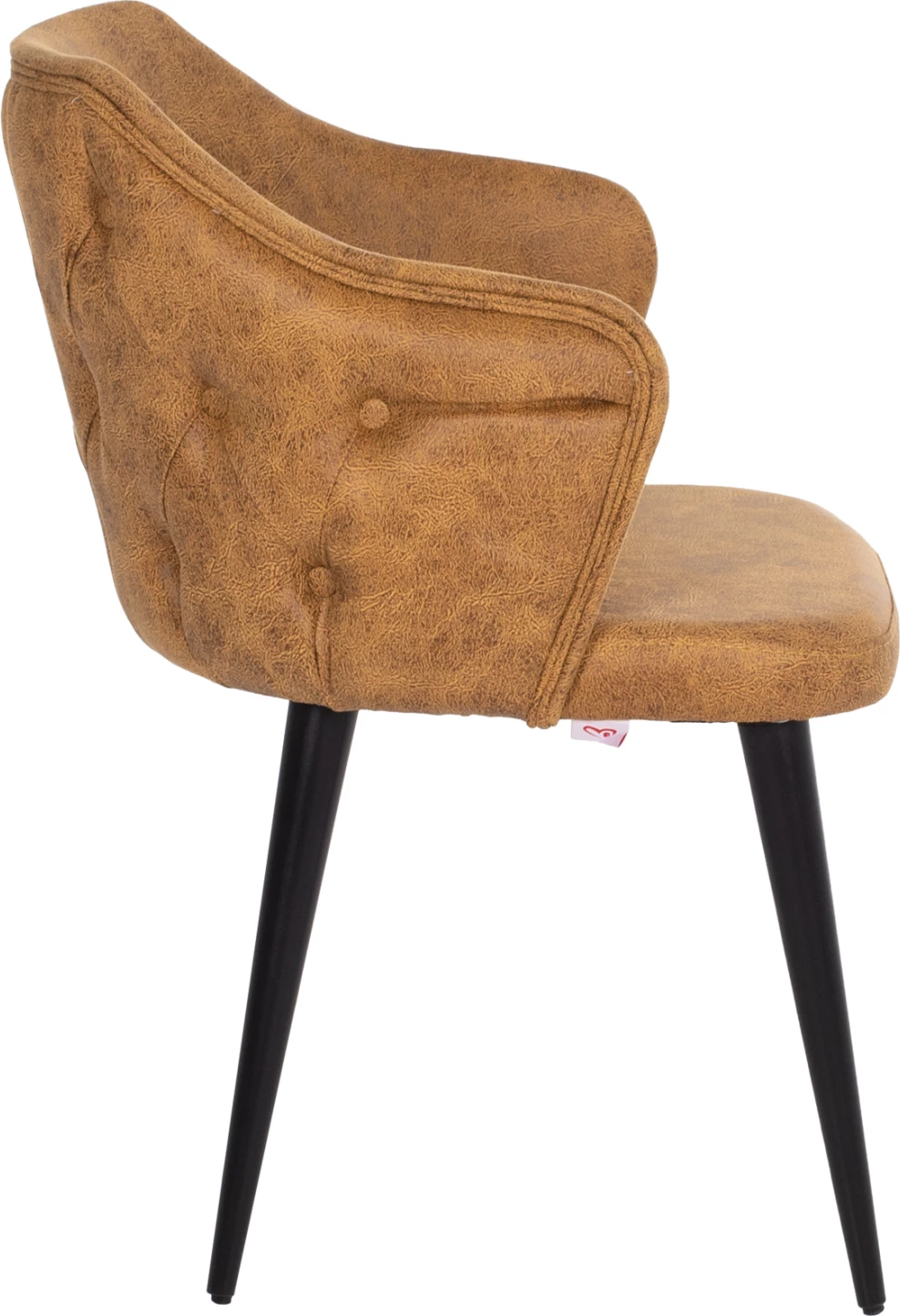 Karrige profesionale Theresa, lloj nubuck, ngjyrë ari, këmbë druri, 56x60x84H cm., set prej 4 copë