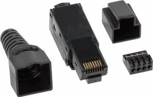 Konektor rrjeti RJ45 (8P8C) Lanberg Unplugged Cat.6 UTP, i zi