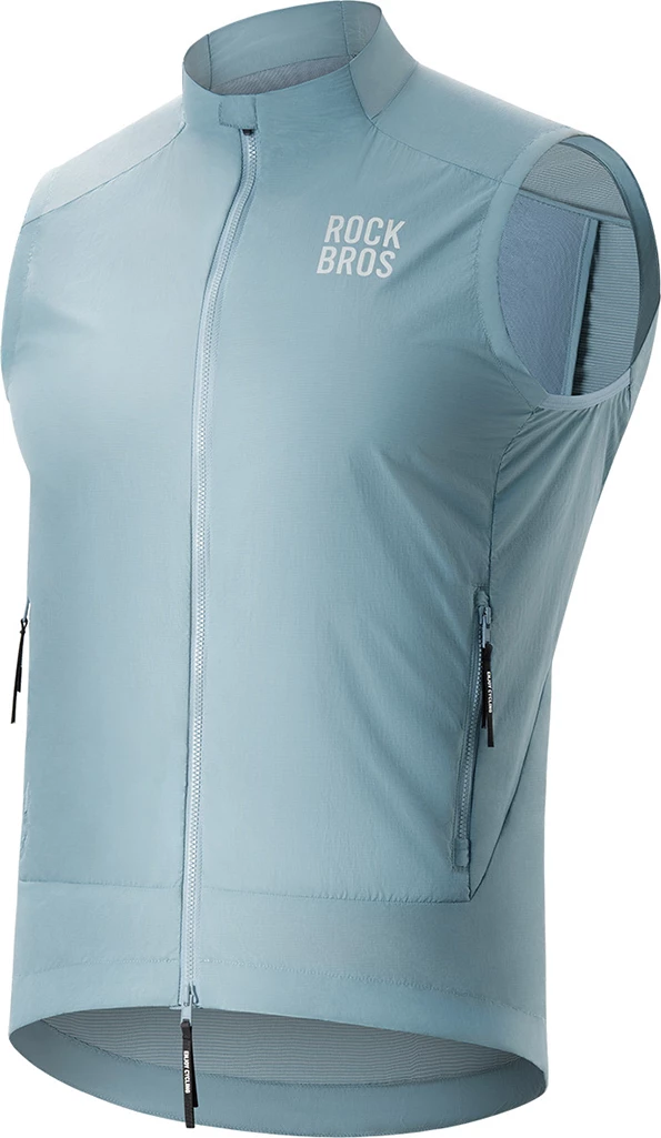 Jelek çiklizmi Rockbros YDMJ003, madhësi L, windproof, UPF50+, zinxhir YKK dykahësh, blu