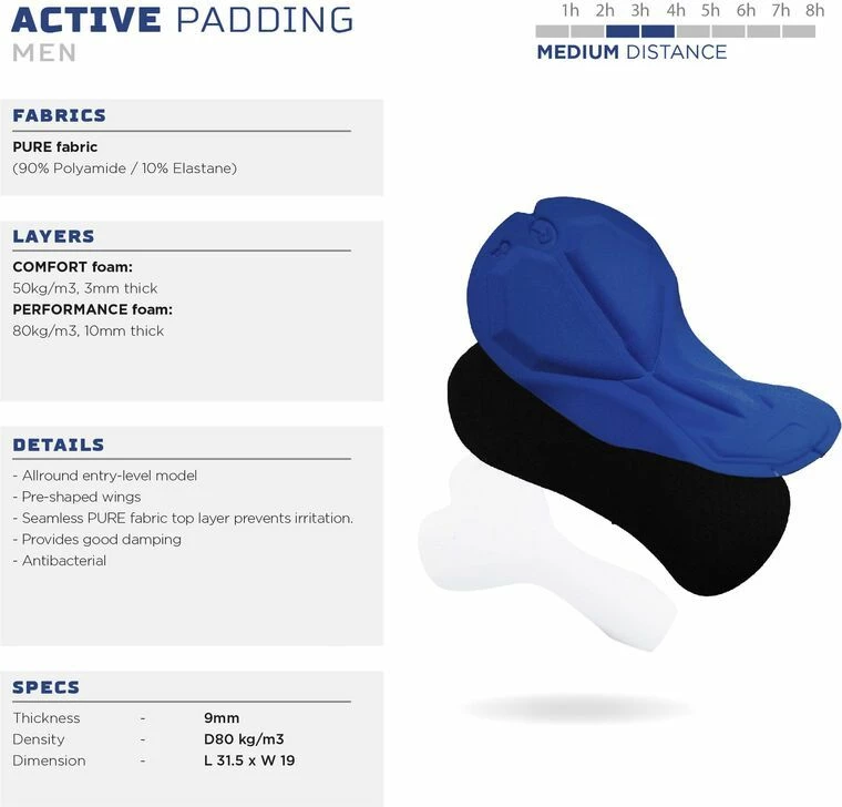 Pantallona bib çiklizmi Rogelli, meshkuj, të zeza/kuqe