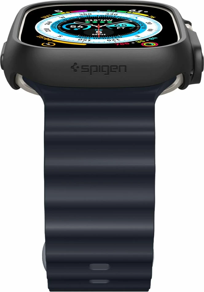 Mbështjellës Spigen Thin Fit për Apple Watch Ultra 49mm, Zi