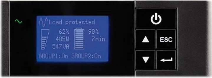 UPS rack 1U, Eaton 5P 1550i Netpack G2, ekran LCD, kohë rezervë 9–23 min, 5P1550IRNG2