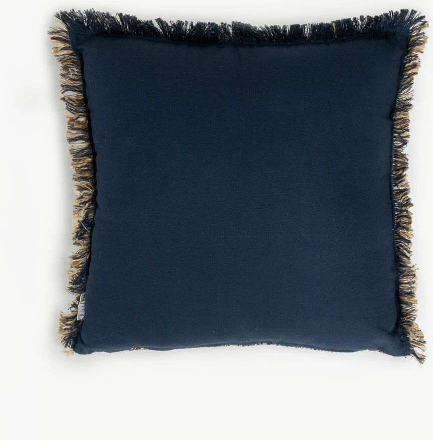 Jastëk dekorativ BLUING A, pambuk-viskozë, blu-bezhë, 50x50cm