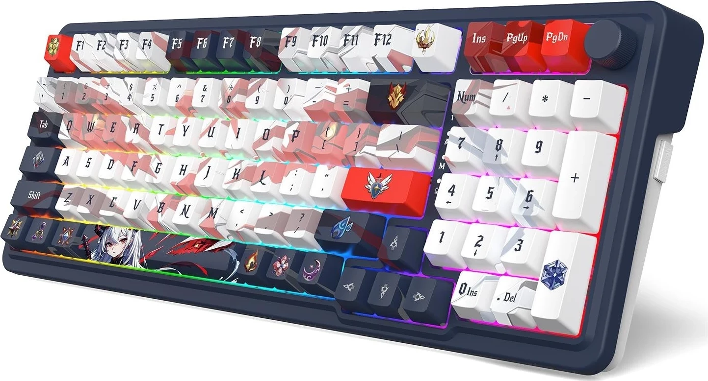 Tastierë mekanike Redragon K686AK-RGB-PRO Eisa, RGB, wireless, e bardhë-gri