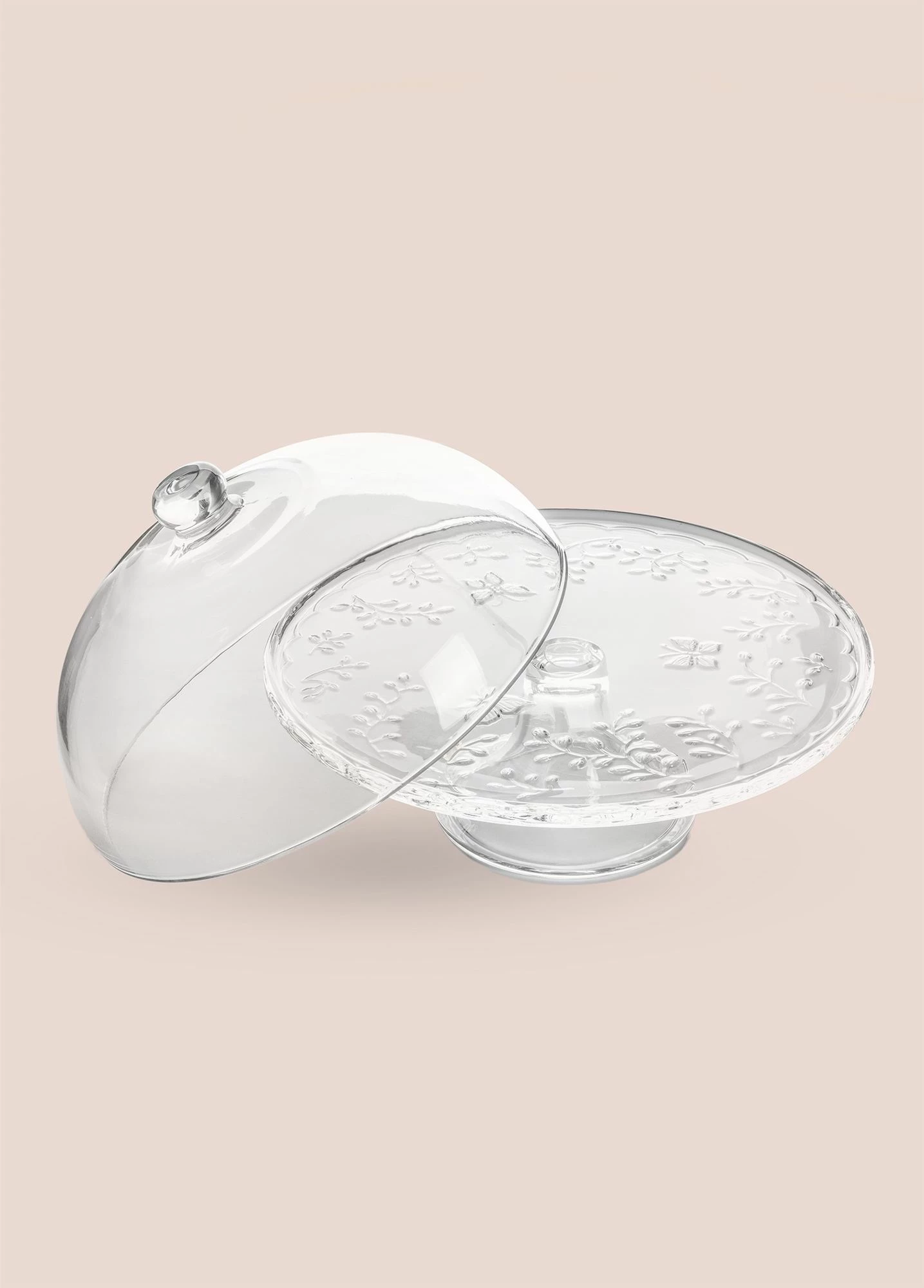 Pjatë për servirje tortash Hermia, CAM0497, xham transparent