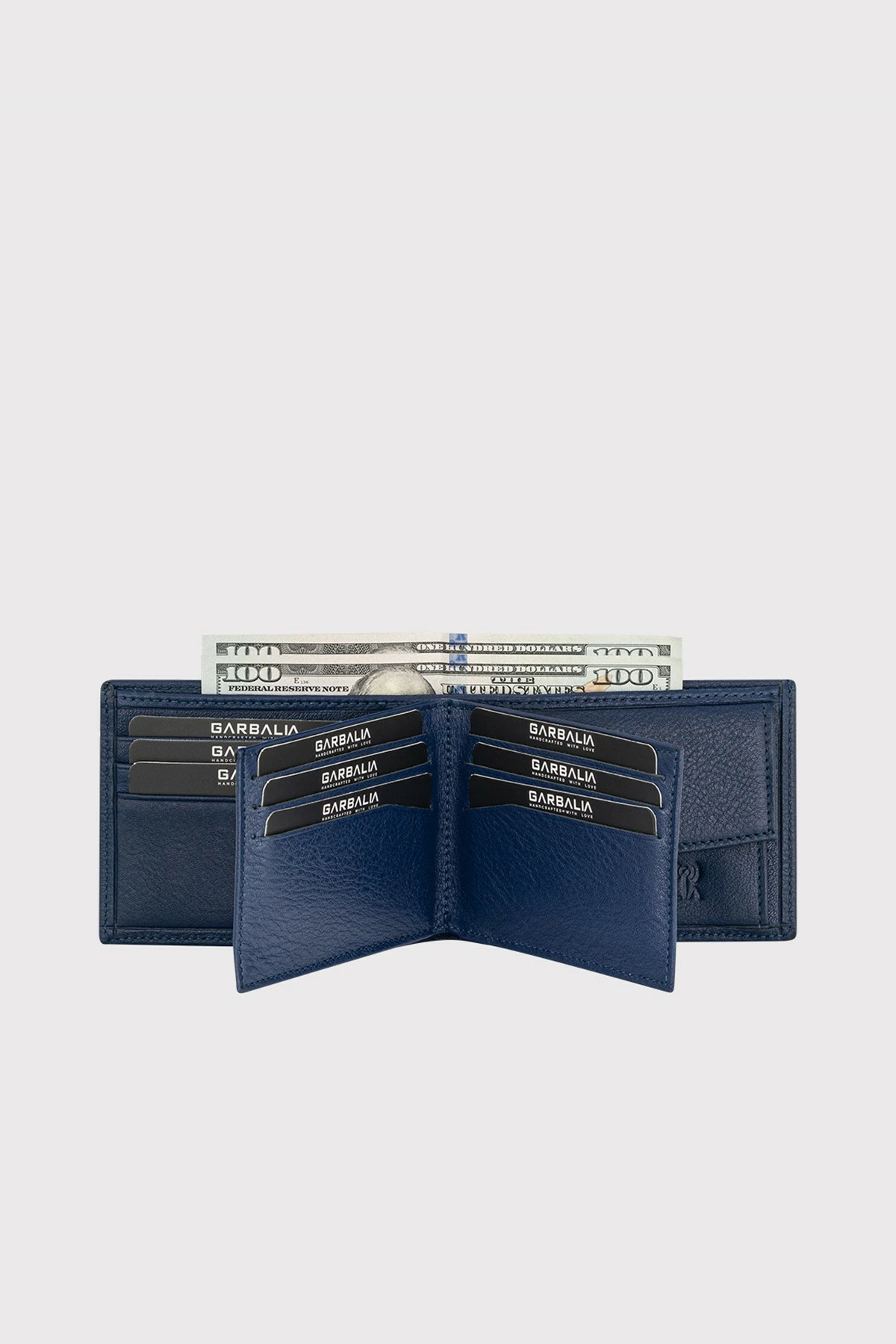 Portofol për burra, lëkurë origjinale, ngjyrë navy blue, Liverpool, Zoozie Bags