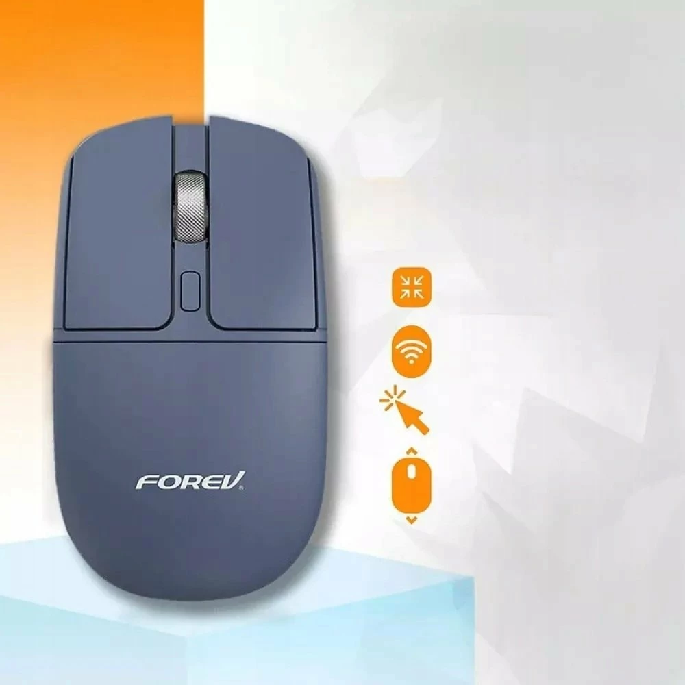 Maus wireless Forever FV-386, Bluetooth 5.0/2.4G, 4 butona, 10 m, blu, set me manual