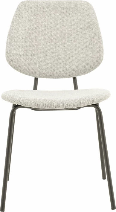 Karrige Pietro, pëlhurë gri e lehtë, këmbë të zeza, 50x53x83cm