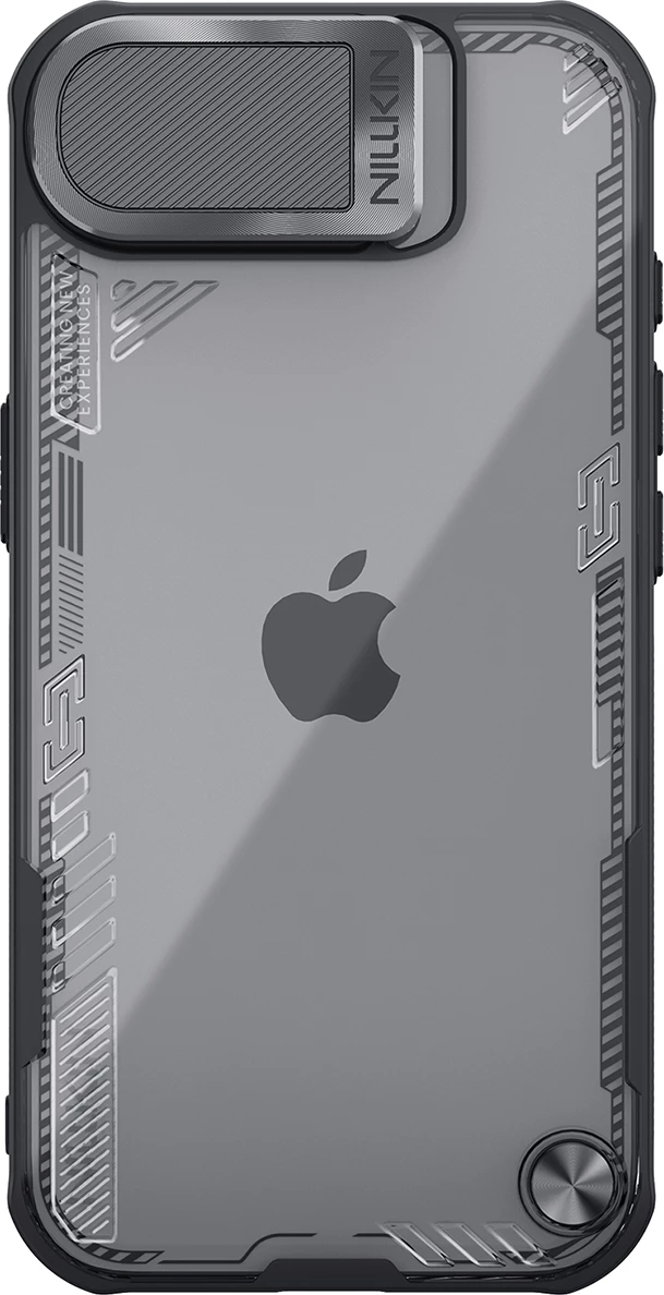 Mbështjellës Nillkin Iceblade Prop për iPhone 16e, me kapak kamere dhe stand, i zi