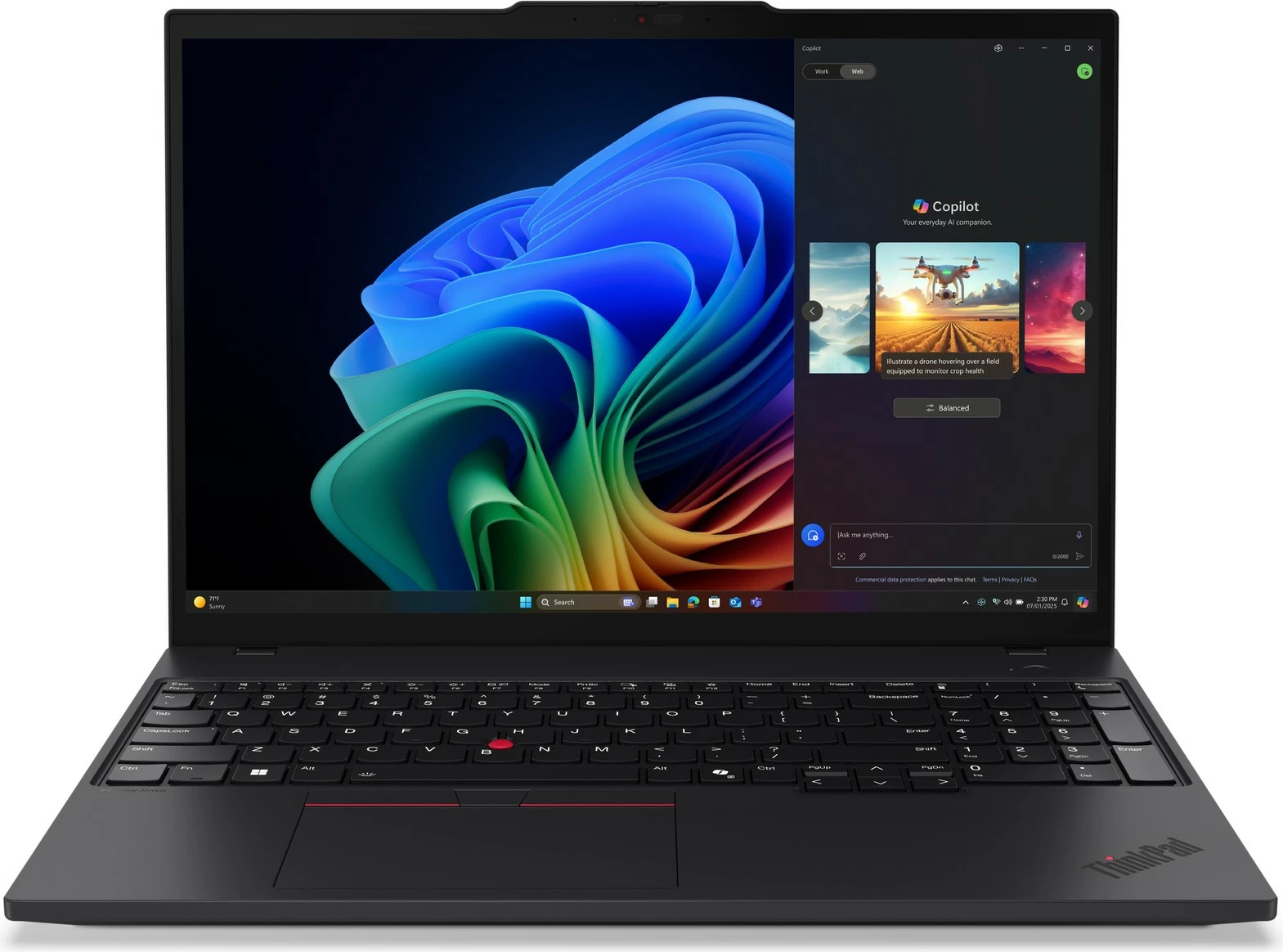 Laptop Lenovo ThinkPad T16 G4, AMD Ryzen AI 5 340, 16GB RAM, 512GB SSD, 16 inç, e zezë