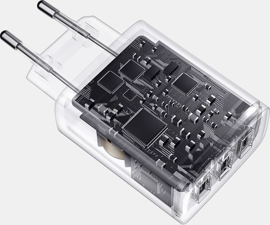 Karikues muri Baseus CCXJ020102 3x USB-A 17W 3.4A, i bardhë, 1 copë
