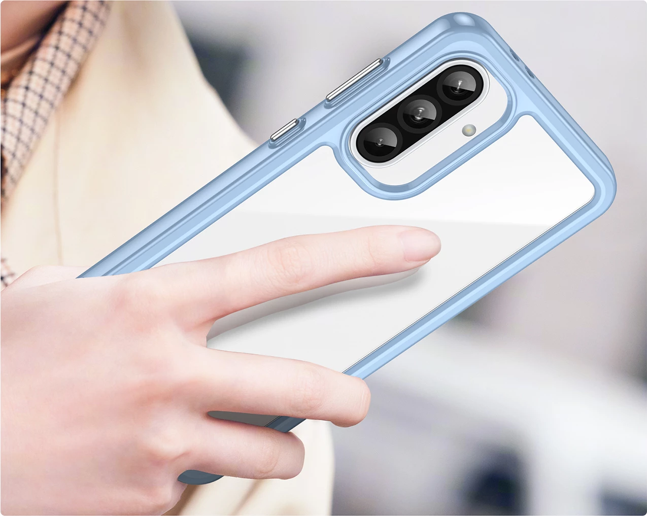 Mbështjellës Hurtel Outer Space Case për Samsung Galaxy A56, TPU/PC, Kaltër