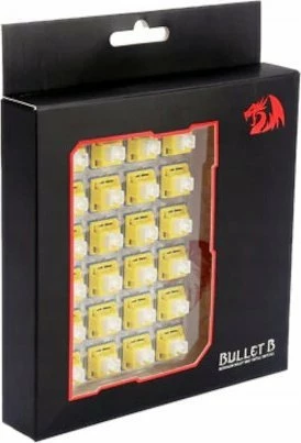 Switch Redragon A113B Bullet-B Parrot Tactile, 3-pin, MX kompatibil, paketë 24 copë, e verdhë/transparent