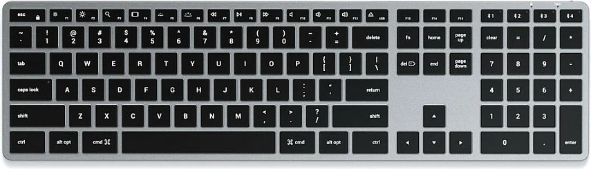 Tastierë Satechi Slim X3, Bluetooth, layout gjerman, e zezë/gri