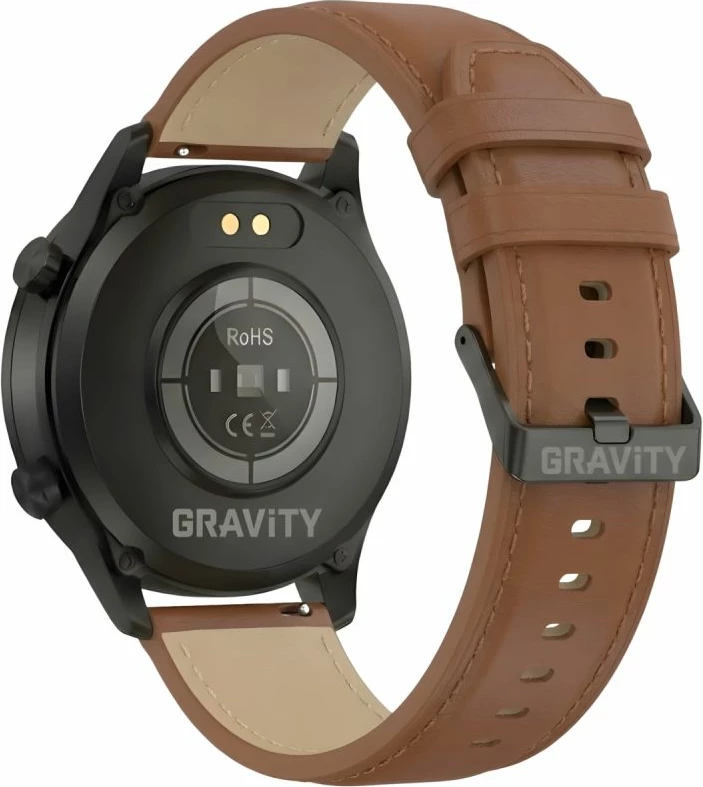 Smartwatch Gravity GT10-4, dy rripa, e zezë