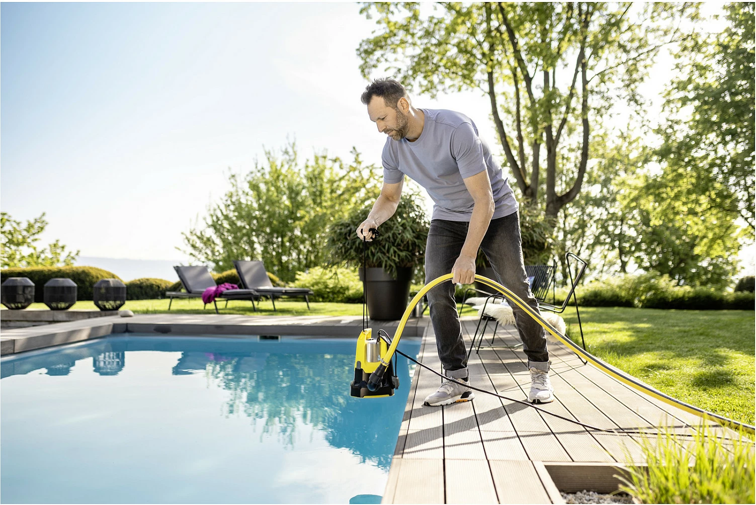 Pompë zhytëse Kärcher SP 17.000 Flat Level Sensor, 550W, për ujë të pastër, e verdhë/zezë/inoks