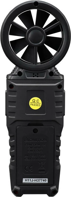 Anemometër digjital Habotest HT625A, me ekran ngjyrë HD, i zi-kuq