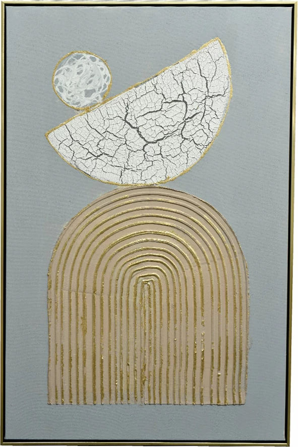 Pikturë dekorative Art Vibrance, shumëngjyrëshe, ar, 60x90x4 cm