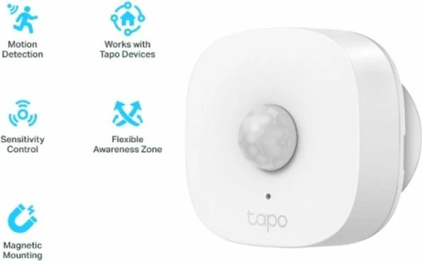 Sensor lëvizjeje smart TP-LINK Tapo T100, 120°, deri 7 m, me bateri CR2450, i bardhë