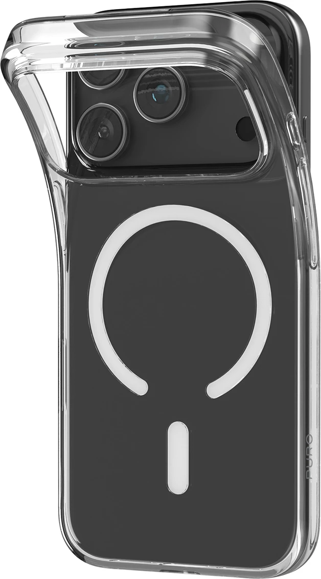 Mbështjellës Puro 0.3 MAG Ultra-Slim TPU për iPhone 17 Pro, MagSafe, Transparent