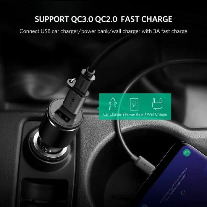 Adapter UGREEN 50533 USB 3.0-A (M) në USB-C (F) 5Gbps, gri, blister