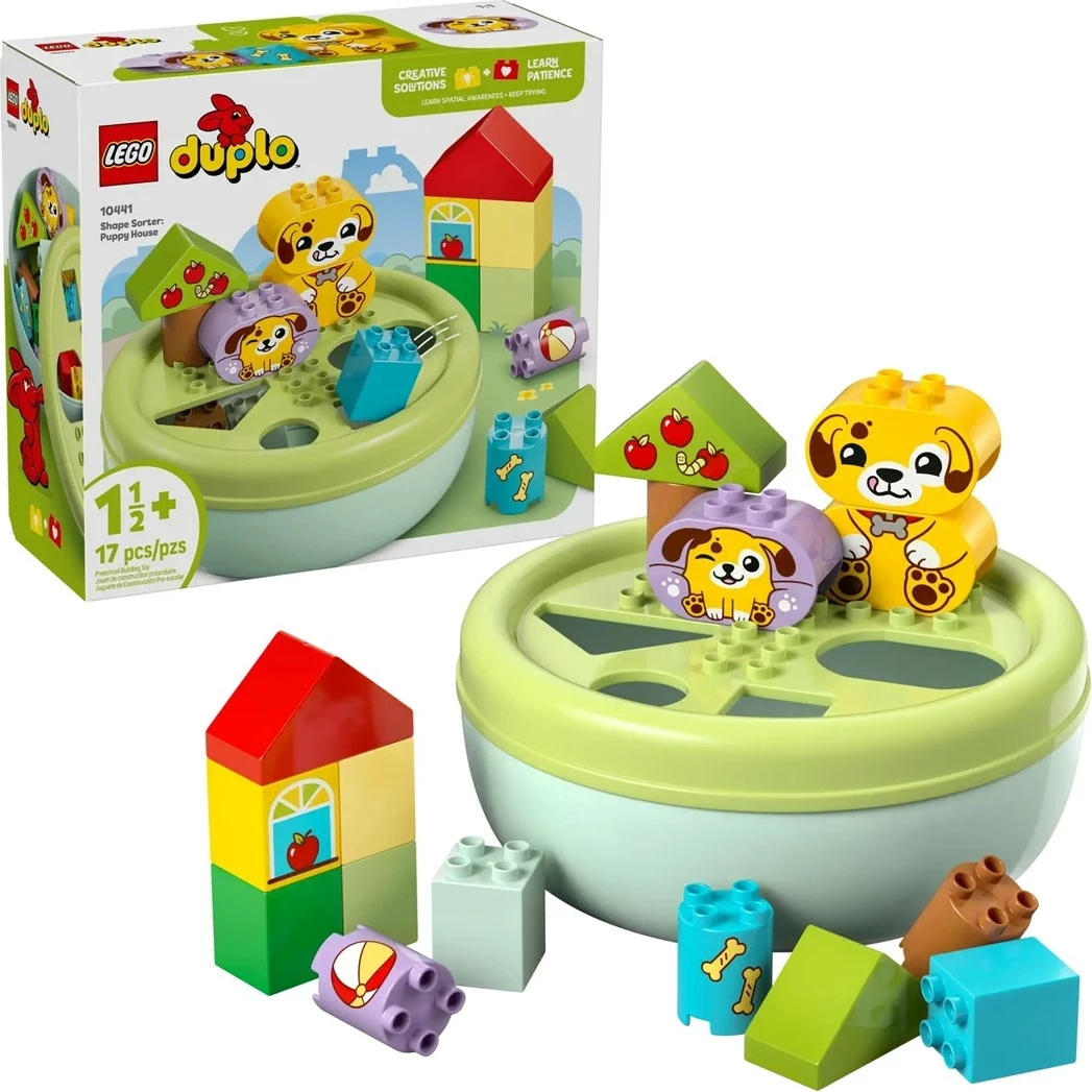 Set lodrash LEGO DUPLO Shape Sorter: Puppy House 10441, 17 pjesë, shumëngjyrëshe