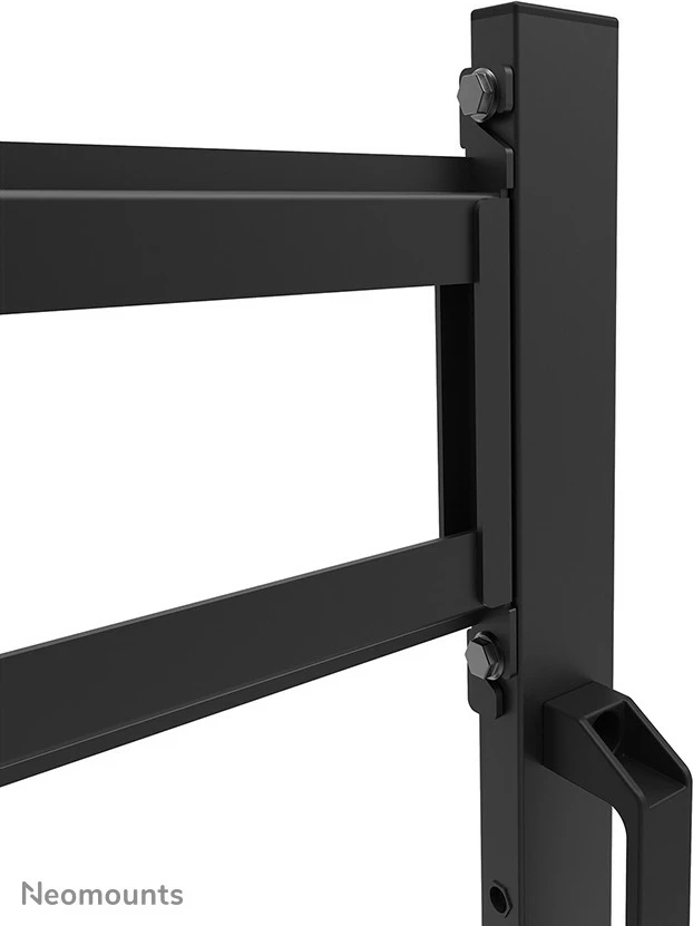 Karrocë multimediale Neomounts FL50-525BL1, për TV 55-86", rregullim lartësie, raft, ngjyrë e zezë