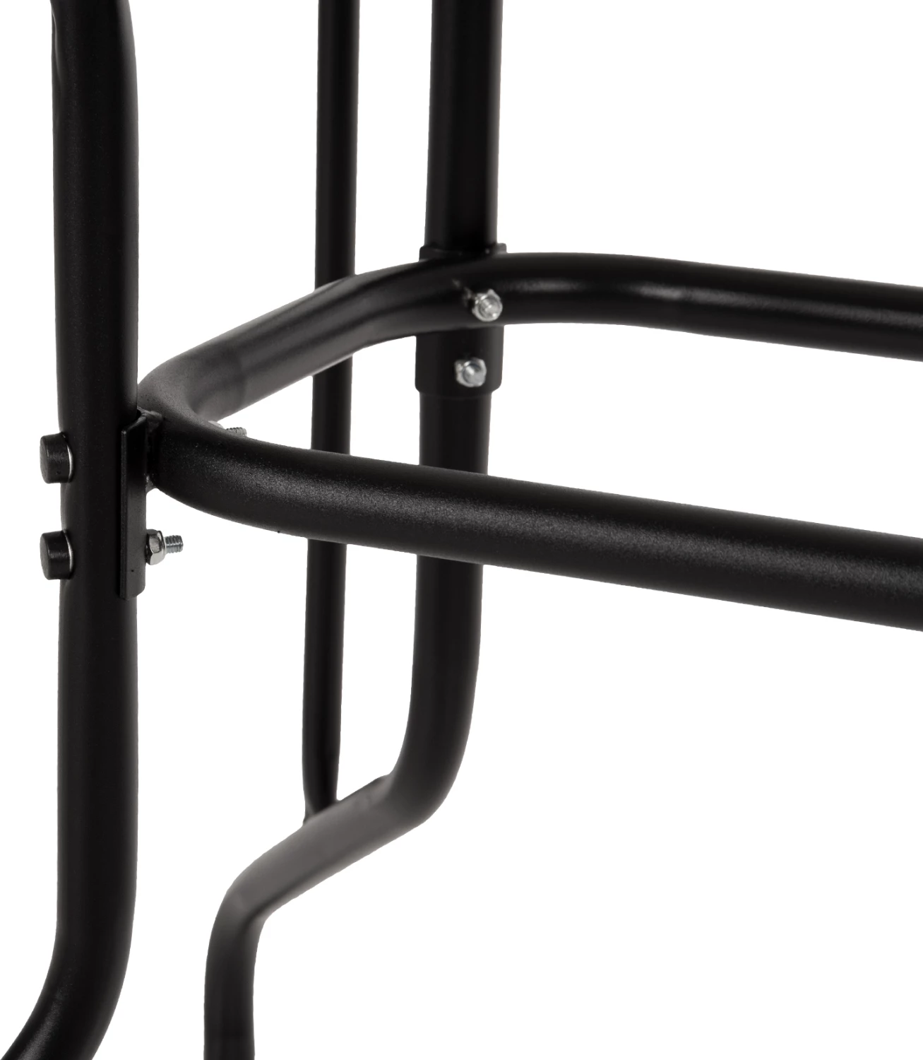 Tavolinë metalike për jashtë ADAM, e zezë, me sipërfaqe xhami të forcuar, 110x60x71 cm