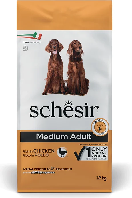Ushqim për qen të rritur Schesir, me pulë, 12 kg