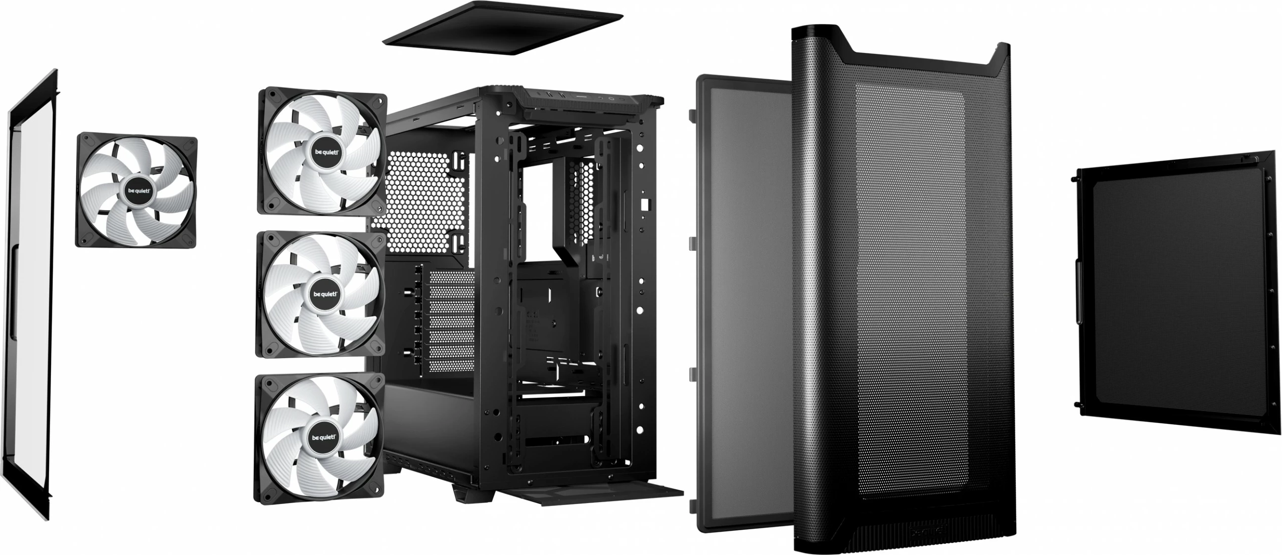 Kasë be quiet Pure Base 501 LX Midi Tower, xham, RGB, e zezë
