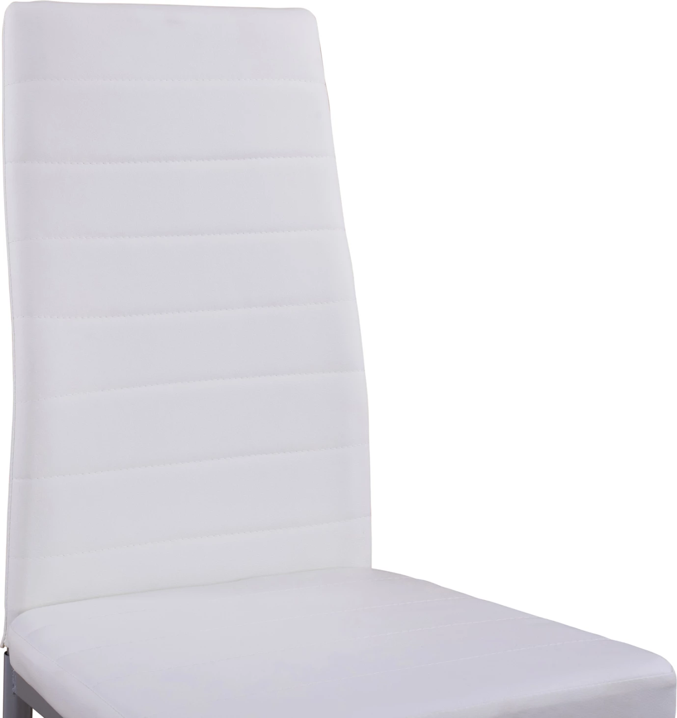 Karrige metalike Lady FH0037.11, kornizë metalike e bardhë PU K/D, 40x48x95 cm, set prej 4 copash