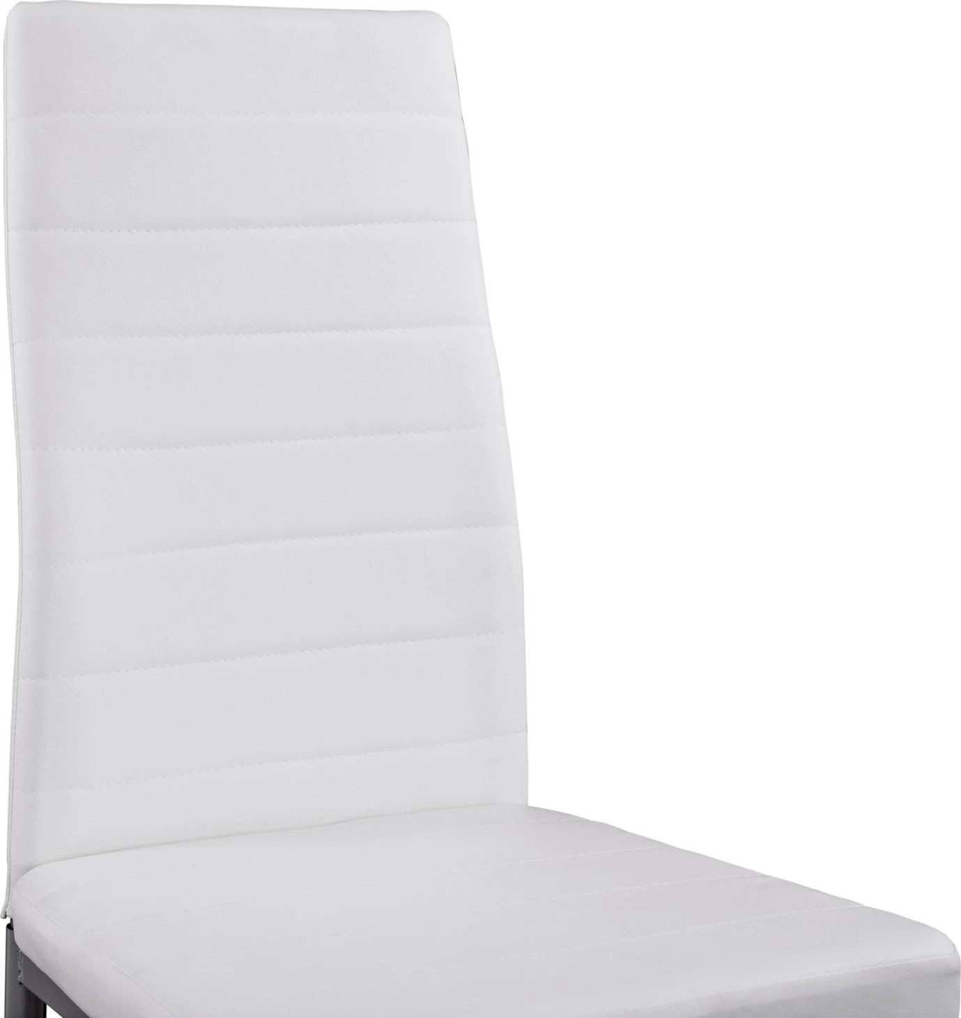 Karrige metalike Lady FH0037.11, kornizë metalike e bardhë PU K/D, 40x48x95 cm, set prej 4 copash