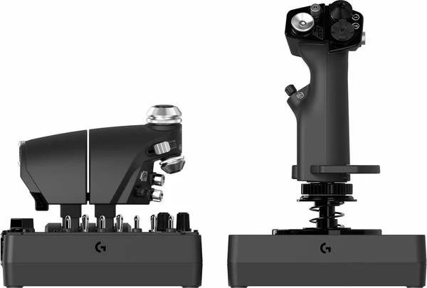 Joystick HOTAS Logitech G X56 945-000059, i lidhun me kabllo, 31 butona, set, i zi