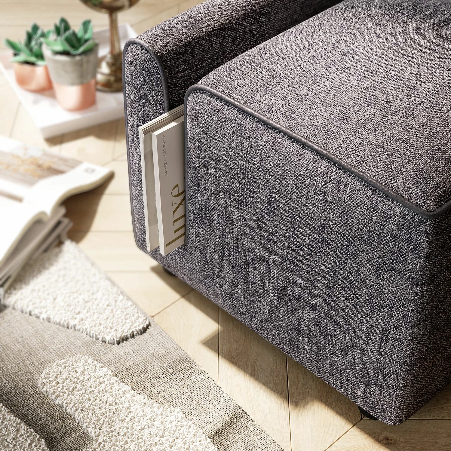 Puf Atelier del Sofa, Paris, ngjyrë gri