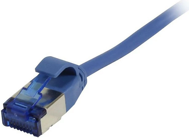 Kabllo rrjeti Synergy21 RJ45 CAT6A 0.25m, U/FTP slimline, 500MHz, blu