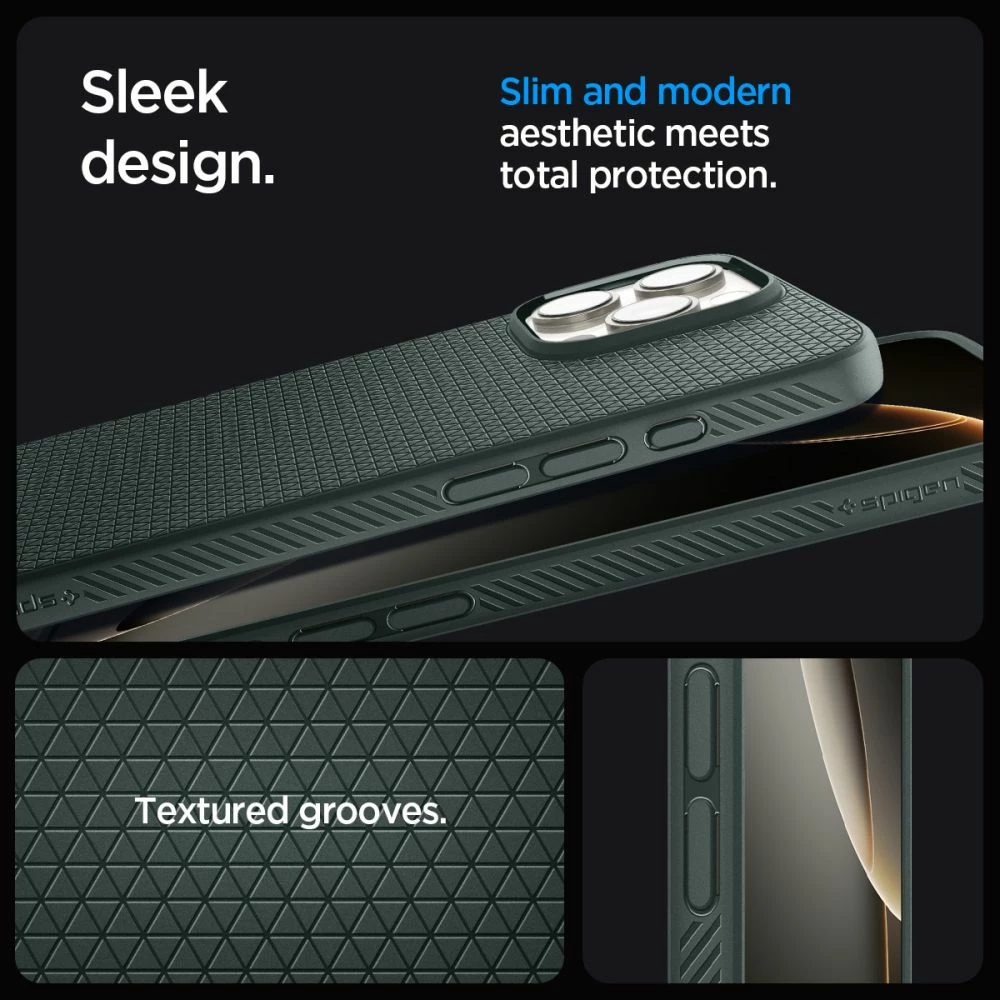 Mbështjellës Spigen Liquid Air për iPhone 16 Pro Max, TPU slim, jeshile, 1 copë