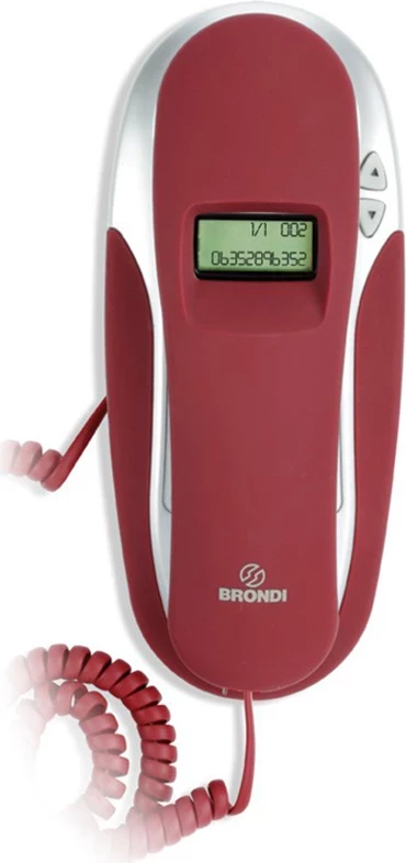 Telefon fiks Brondi Kenoby CID, kuq/bardhë