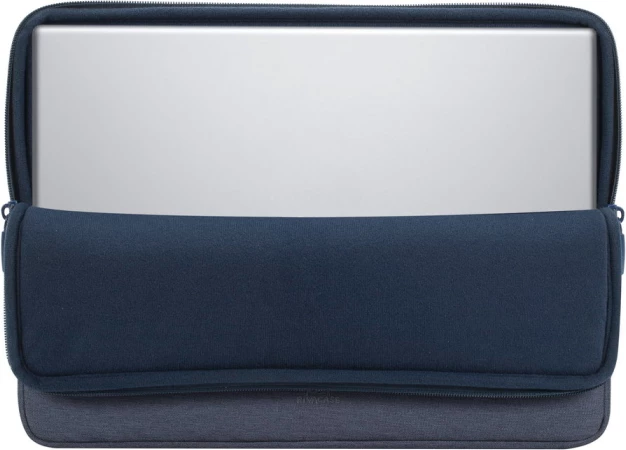 Mbështjellës për laptop RIVACASE 7703, 13.3-14\", RPET poliester, i papërshkueshëm nga uji, me zinxhir të dyfishtë, blu