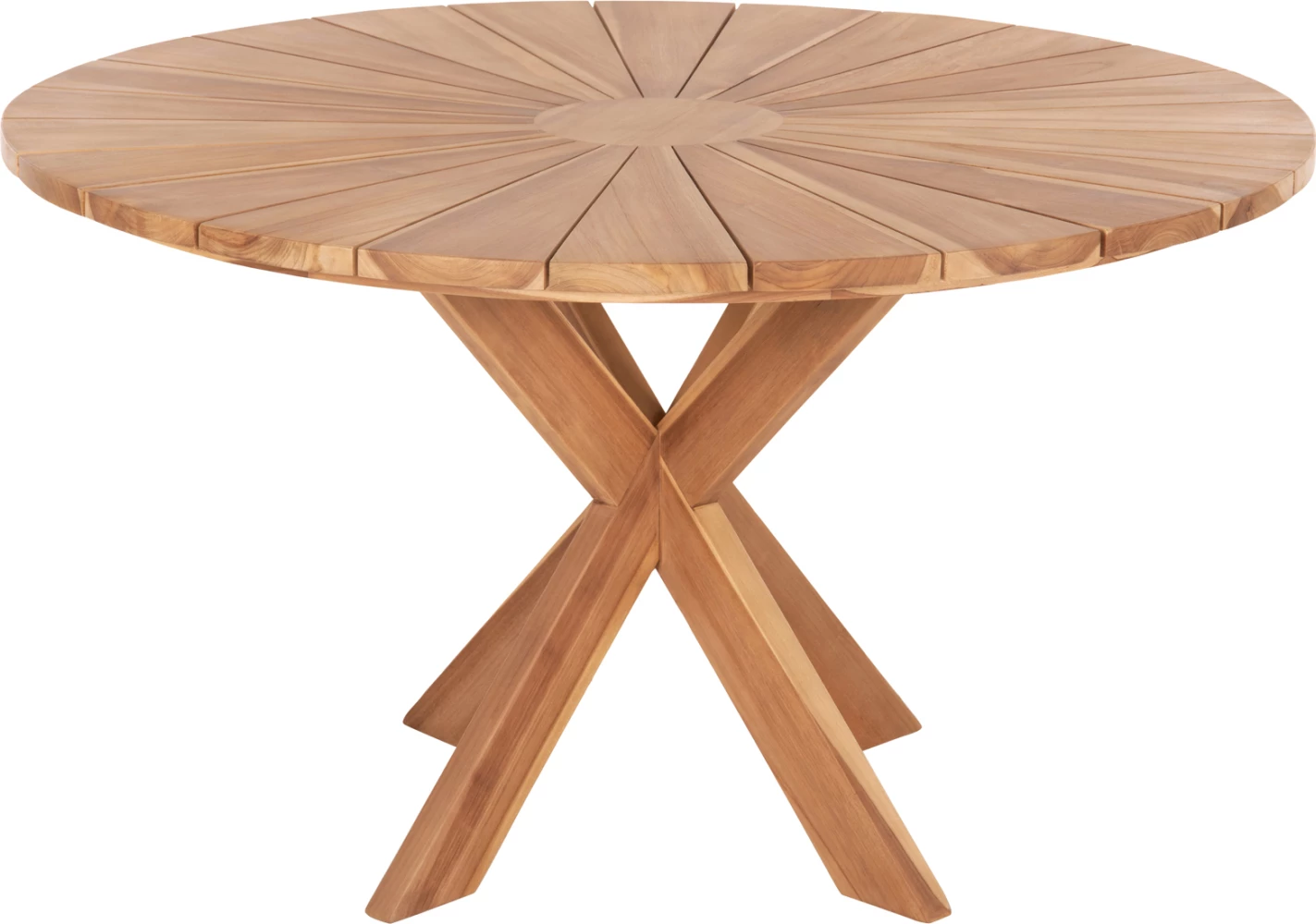 Tavolinë e rrumbullakët për ngrënie, EXCESS, dru TEAK, përfundim natyral mat, Φ130x75H cm