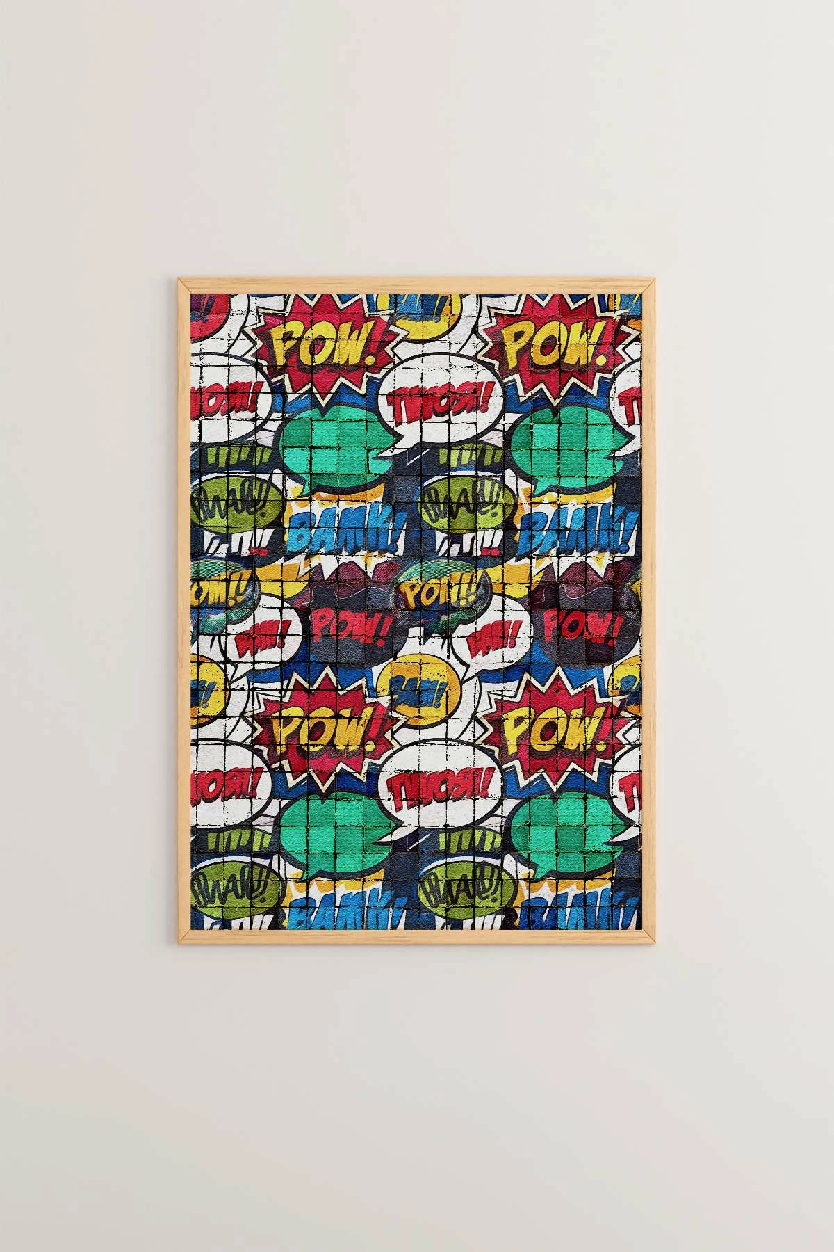Pikturë dekorative me kornizë, Wallity Popmosaıc25, shumëngjyrëshe, 33x48cm