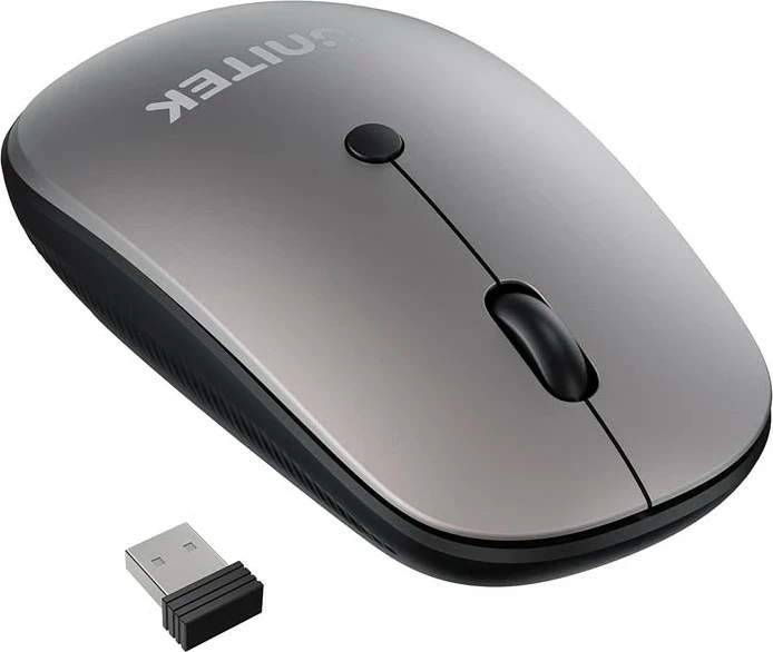 Maus pa kabllo Unitek SlimTrack, 2.4GHz, 1600 DPI, gri