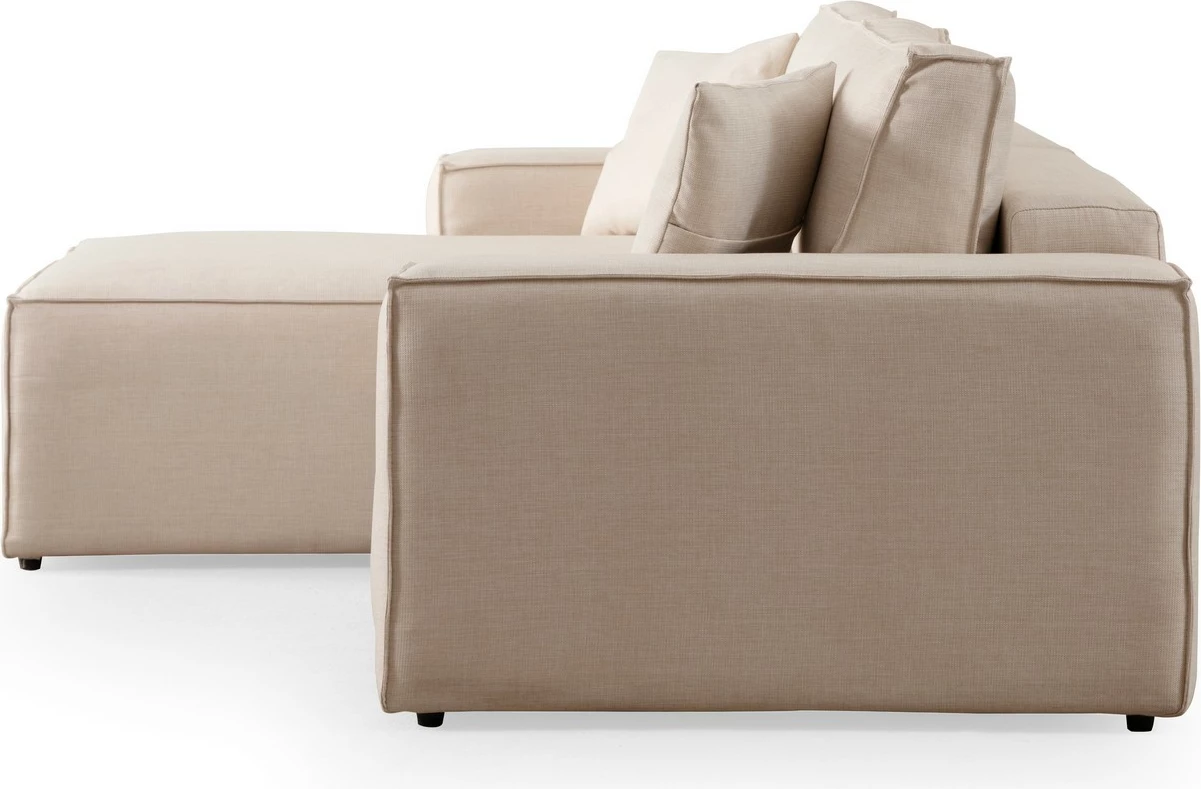 Kënd divan-krevat Atelier del Sofa, model Pırlo kënd i majtë, ngjyrë ecru