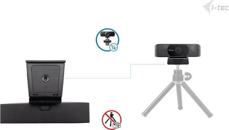 Webcam i-tec SOLOMON 500, 4K 60fps, PDAF, mikrofon i integrum, e zezë