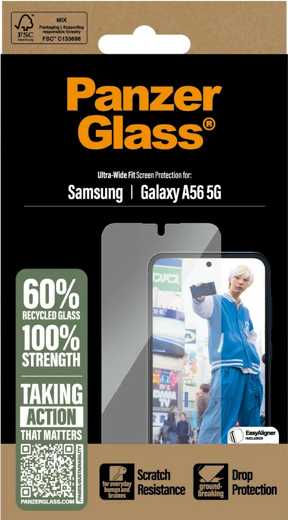 Mbrojtës ekrani PanzerGlass për Samsung Galaxy A56 5G Ultra, transparent